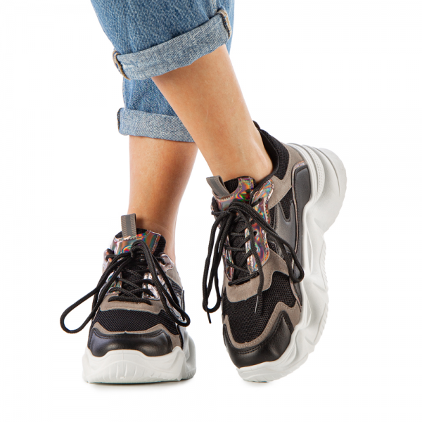 Γυναικεία αθλητικά παπούτσια Taine μαύρα, 3 - Kalapod.gr